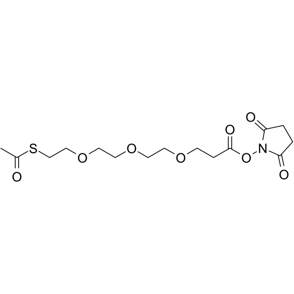 NHS ester-PEG3-S-methyl ethanethioate Chemical Structure NHS ester-PEG3-S-methyl ethanethioate