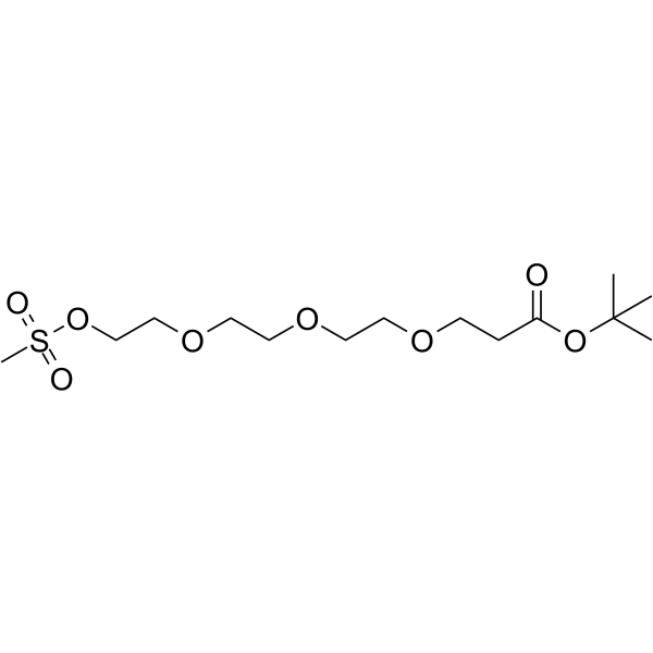 MS-PEG4-t-butyl ester Chemical Structure MS-PEG4-t-butyl ester