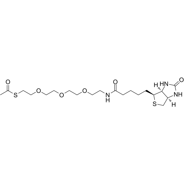 Biotin-PEG3-methyl ethanethioate Chemical Structure Biotin-PEG3-methyl ethanethioate