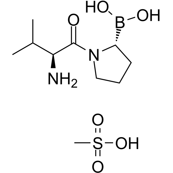 Talabostat mesylate Chemical Structure Talabostat mesylate(Synonyms: Val-boroPro mesylate; PT100 mesylate)