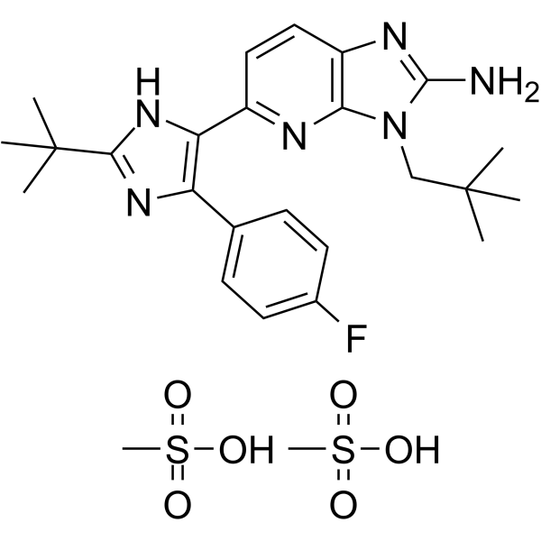 Ralimetinib dimesylate(Synonyms: LY2228820 dimesylate)