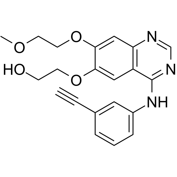 Desmethyl Erlotinib Chemical Structure Desmethyl Erlotinib(Synonyms: OSI-420 free base; CP-373420)