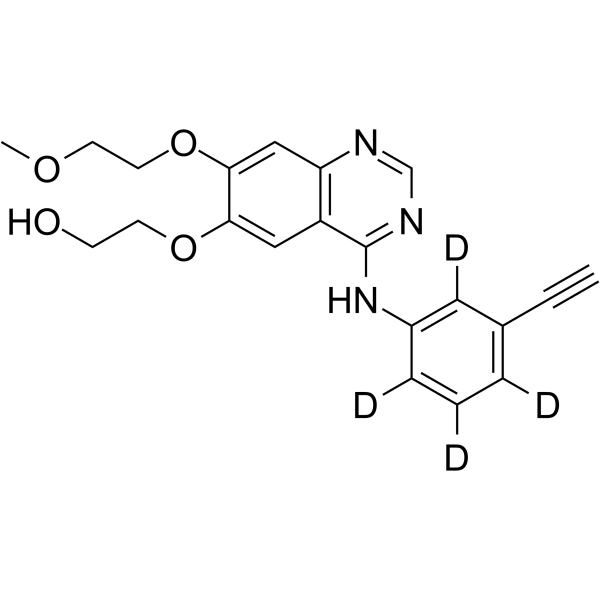 Desmethyl Erlotinib-d4 Chemical Structure Desmethyl Erlotinib-d4(Synonyms: 去甲厄洛替尼 d4)