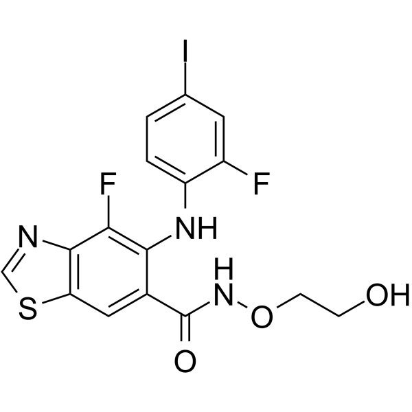 Tunlametinib Chemical Structure Tunlametinib