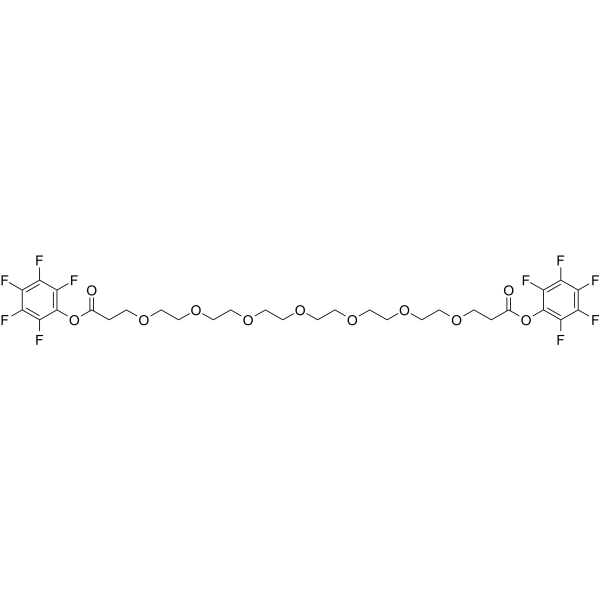 Bis-PEG7-PFP ester Chemical Structure Bis-PEG7-PFP ester