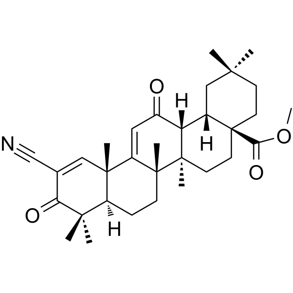 Bardoxolone methyl(Synonyms: 甲基巴多索隆; RTA 402;  NSC 713200;  CDDO Methyl ester)