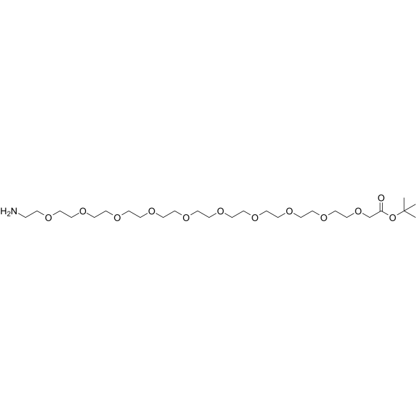 Amino-PEG10-CH2-Boc Chemical Structure Amino-PEG10-CH2-Boc