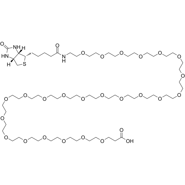 Biotin-PEG24-acid Chemical Structure Biotin-PEG24-acid