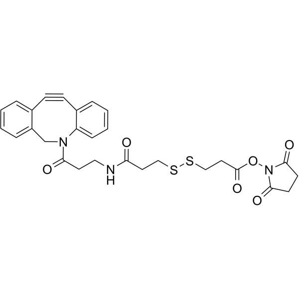 DBCO-NHCO-S-S-NHS ester Chemical Structure DBCO-NHCO-S-S-NHS ester