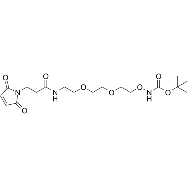 Mal-amide-PEG2-oxyamine-Boc Chemical Structure Mal-amide-PEG2-oxyamine-Boc