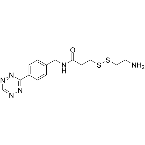 Tetrazine-Ph-SS-amine Chemical Structure Tetrazine-Ph-SS-amine