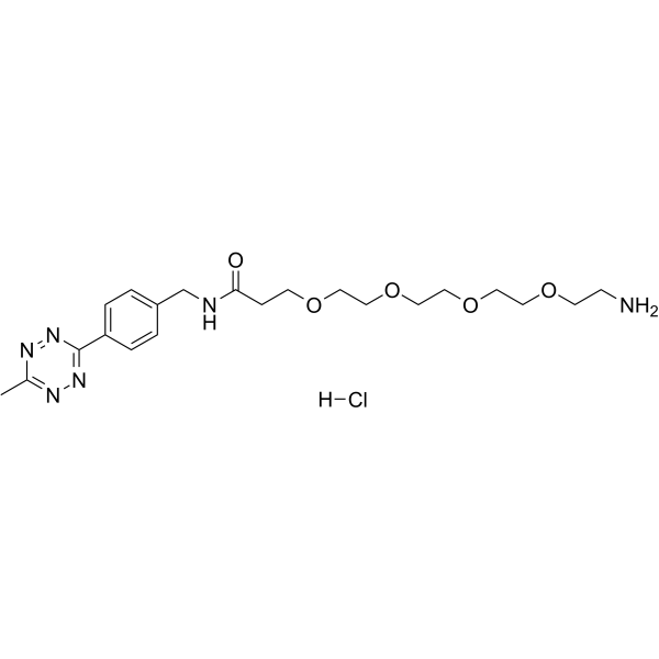 Methyltetrazine-PEG4-amine hydrochloride Chemical Structure Methyltetrazine-PEG4-amine hydrochloride