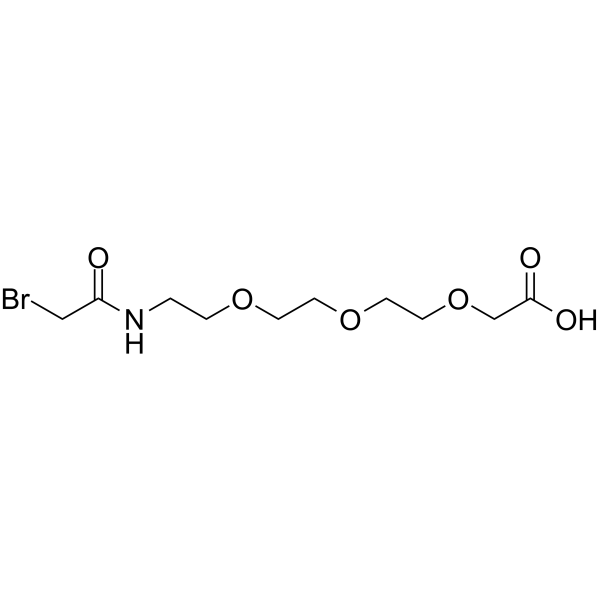 Bromoacetamide-PEG3-C1-acid Chemical Structure Bromoacetamide-PEG3-C1-acid
