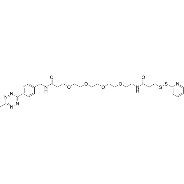 Methyltetrazine-PEG4-SSPy Chemical Structure Methyltetrazine-PEG4-SSPy