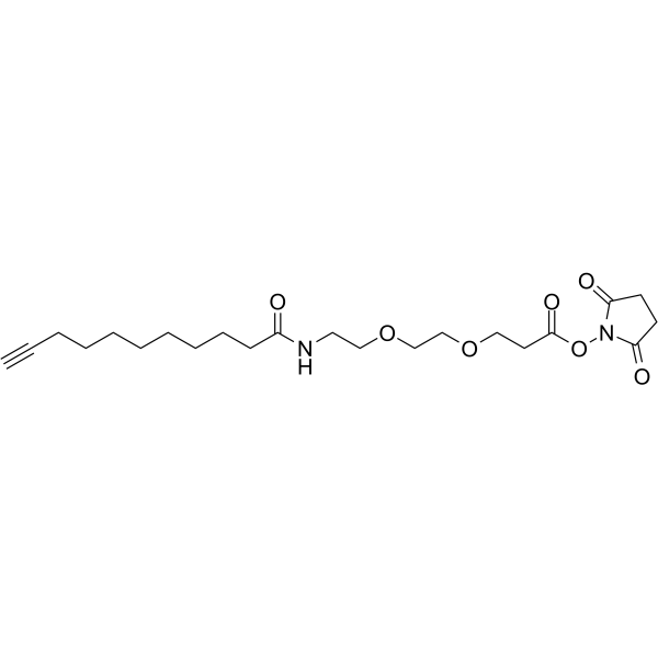 Propargyl-C8-amido-PEG2-NHS ester