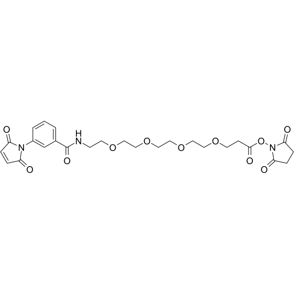 Mal-Ph-CONH-PEG4-NHS ester Chemical Structure Mal-Ph-CONH-PEG4-NHS ester