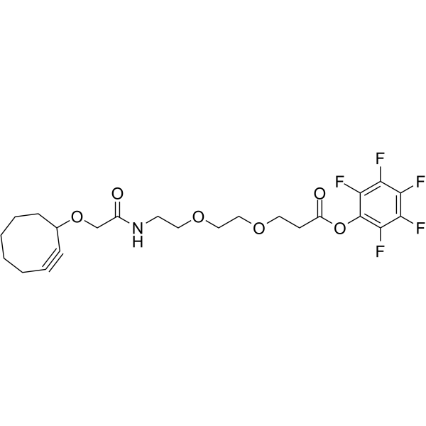 Cyclooctyne-O-amido-PEG2-PFP ester Chemical Structure Cyclooctyne-O-amido-PEG2-PFP ester