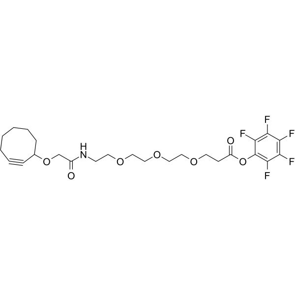 Cyclooctyne-O-amido-PEG3-PFP ester Chemical Structure Cyclooctyne-O-amido-PEG3-PFP ester