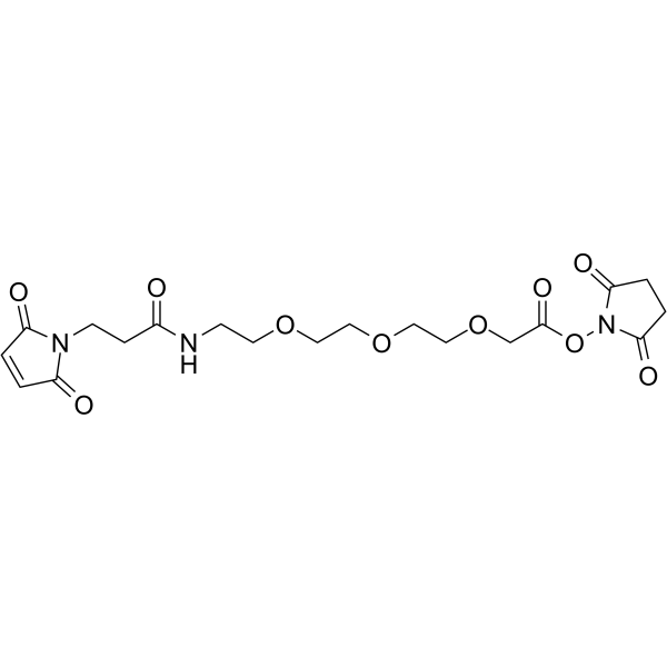 Mal-amido-PEG3-C1-NHS ester Chemical Structure Mal-amido-PEG3-C1-NHS ester