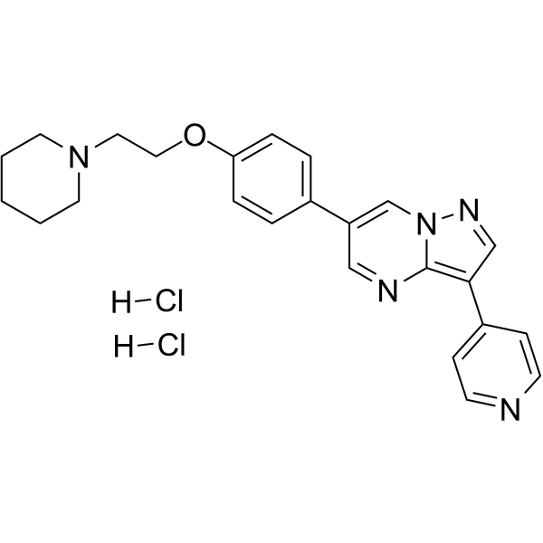 Dorsomorphin dihydrochloride(Synonyms: Compound C dihydrochloride; BML-275 dihydrochloride)