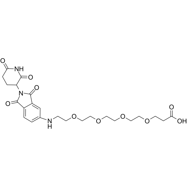 Thalidomide-NH-PEG4-COOH Chemical Structure Thalidomide-NH-PEG4-COOH