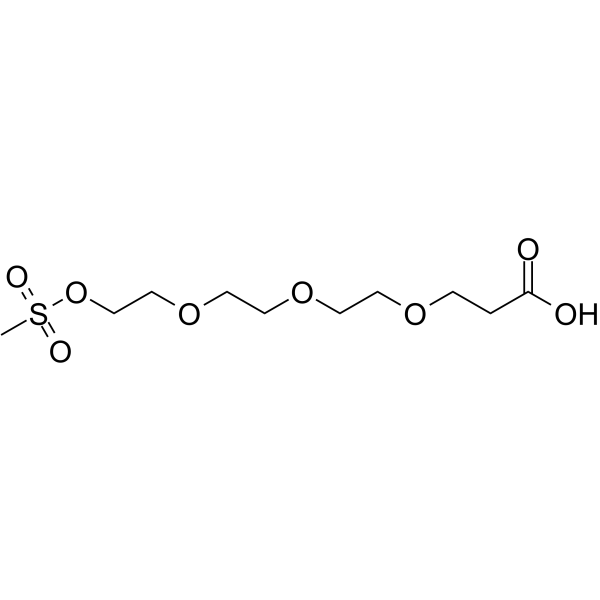 Ms-PEG3-CH2CH2COOH Chemical Structure Ms-PEG3-CH2CH2COOH