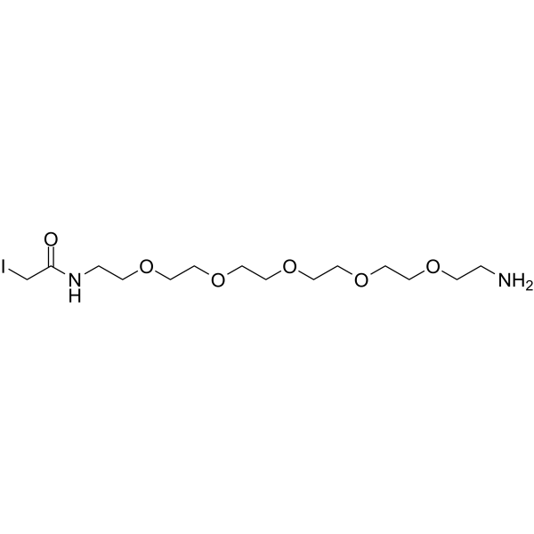 Iodoacetamide-PEG5-NH2 Chemical Structure Iodoacetamide-PEG5-NH2