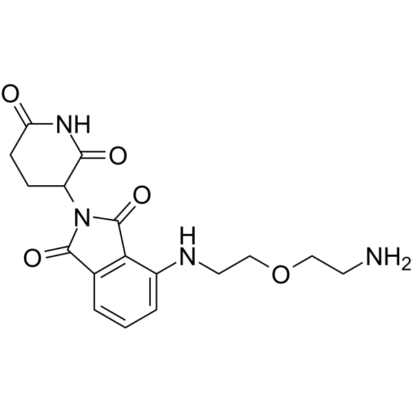 Thalidomide-NH-PEG1-NH2 Chemical Structure Thalidomide-NH-PEG1-NH2