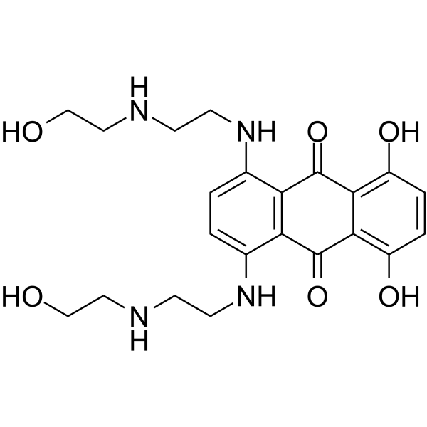 Mitoxantrone Chemical Structure Mitoxantrone(Synonyms: 米托蒽醌; mitozantrone)