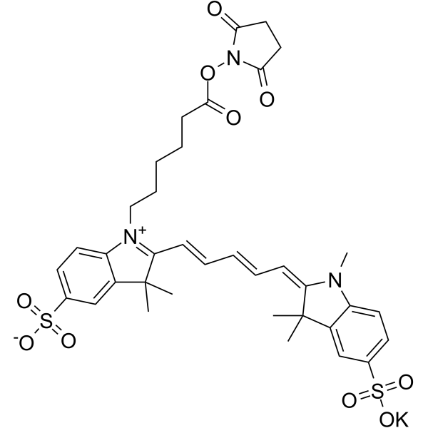 MeCY5-NHS ester potassium(Synonyms: Sulfo-Cyanine5 NHS ester potassium)