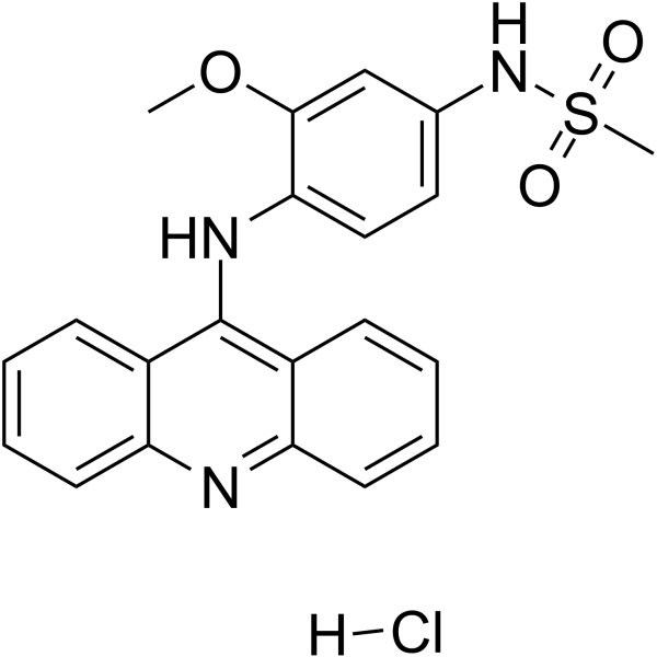 Amsacrine hydrochloride(Synonyms: m-AMSA hydrochloride;  acridinyl anisidide hydrochloride)