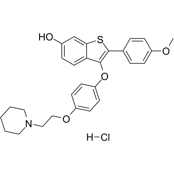 Arzoxifene hydrochloride Chemical Structure Arzoxifene hydrochloride(Synonyms: LY353381 hydrochloride; SERM III hydrochloride)