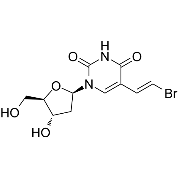 Brivudine(Synonyms: 溴夫定; Bromovinyldeoxyuridine;  BVDU)
