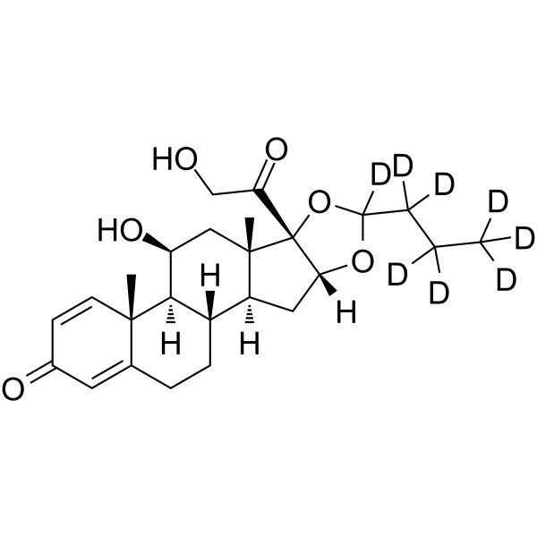 Budesonide-d8 Chemical Structure Budesonide-d8(Synonyms: 布地奈德 d8)