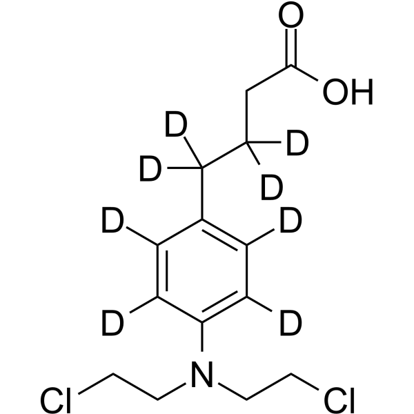 Chlorambucil-d8-1 Chemical Structure Chlorambucil-d8-1(Synonyms: CB-1348-d8-1; WR-139013-d8-1)