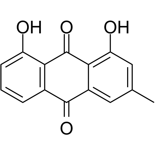 Chrysophanol Chemical Structure Chrysophanol(Synonyms: 大黄酚; Chrysophanic acid)