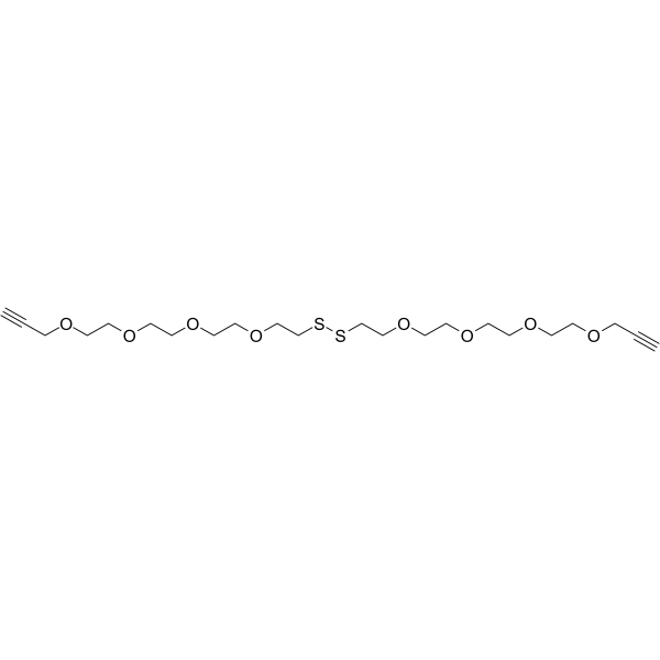 Alkyne-PEG4-SS-PEG4-alkyne Chemical Structure Alkyne-PEG4-SS-PEG4-alkyne