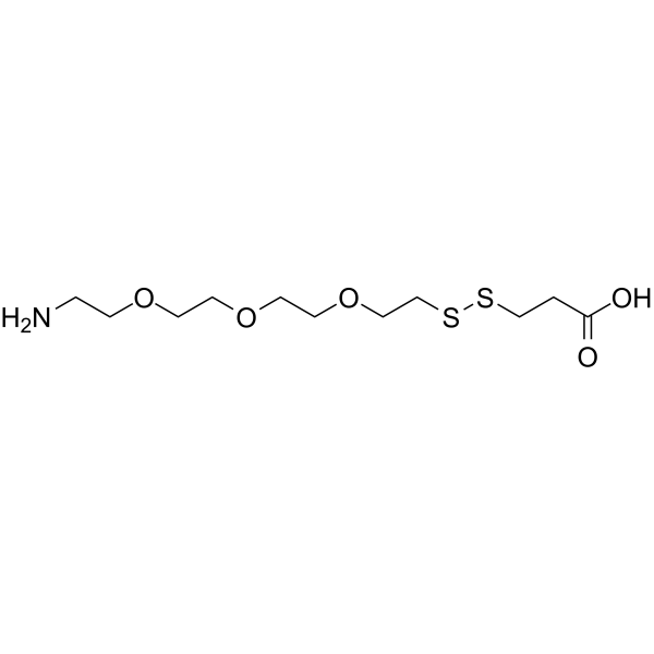 Amino-PEG3-SS-acid Chemical Structure Amino-PEG3-SS-acid