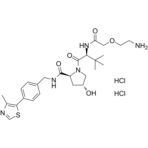 (S,R,S)-AHPC-PEG1-NH2 dihydrochloride(Synonyms: VH032-PEG1-NH2 dihydrochloride)