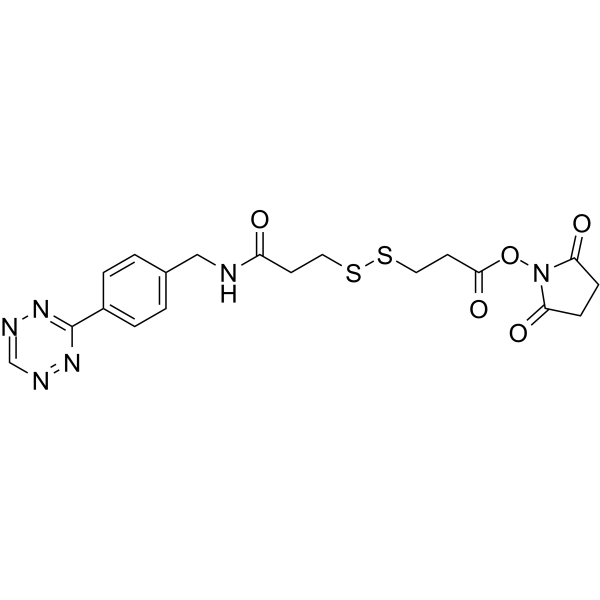 Tetrazine-SS-NHS Chemical Structure Tetrazine-SS-NHS