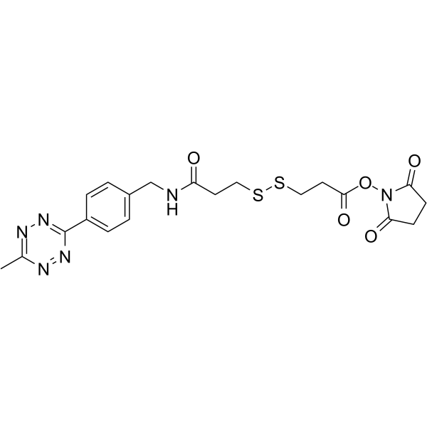 Methyltetrazine-SS-NHS Chemical Structure Methyltetrazine-SS-NHS