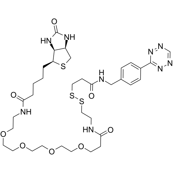 Tetrazine-SS-PEG4-Biotin Chemical Structure Tetrazine-SS-PEG4-Biotin