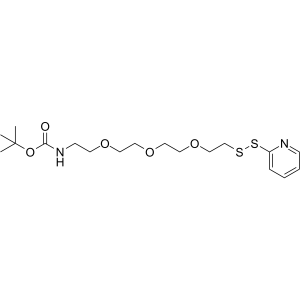 Boc-amino-PEG3-SSPy Chemical Structure Boc-amino-PEG3-SSPy