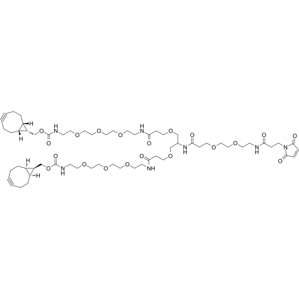Mal-PEG2-bis-PEG3-BCN Chemical Structure Mal-PEG2-bis-PEG3-BCN