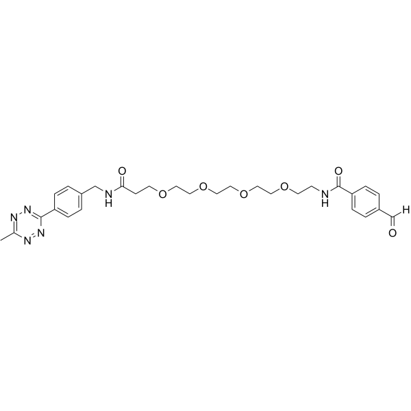 Methyltetrazine-PEG4-aldehyde Chemical Structure Methyltetrazine-PEG4-aldehyde