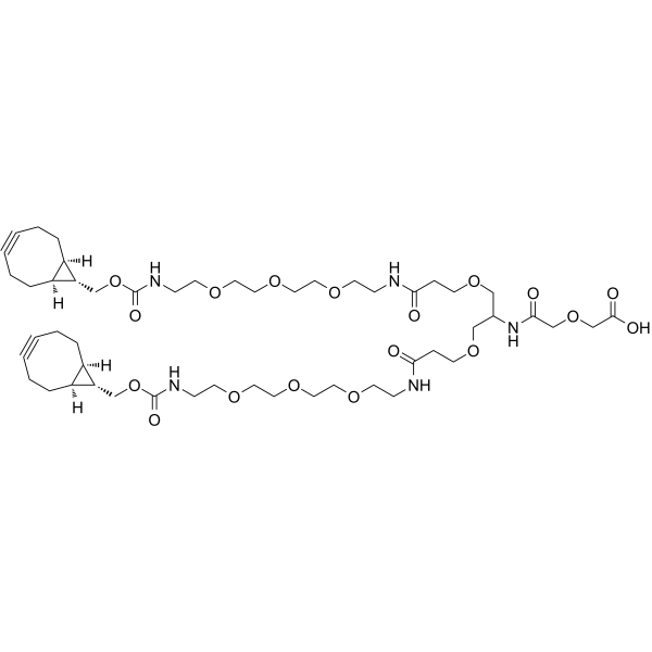 Acid-PEG1-bis-PEG3-BCN Chemical Structure Acid-PEG1-bis-PEG3-BCN