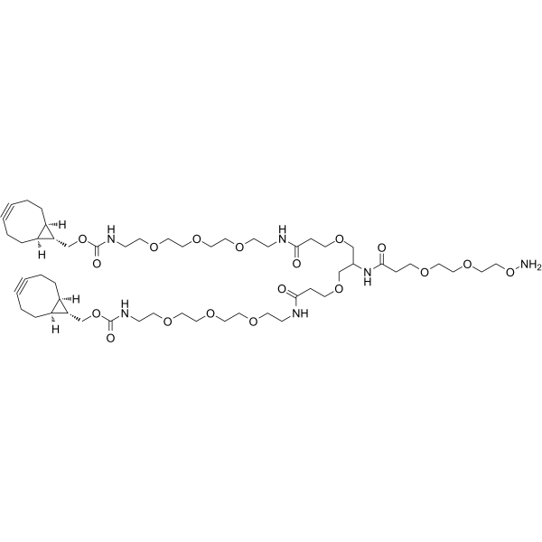 Aminooxy-PEG2-bis-PEG3-BCN Chemical Structure Aminooxy-PEG2-bis-PEG3-BCN