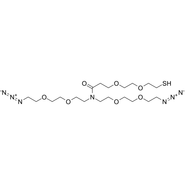 N,N-Bis(PEG2-N3)-N-amido-PEG2-thiol