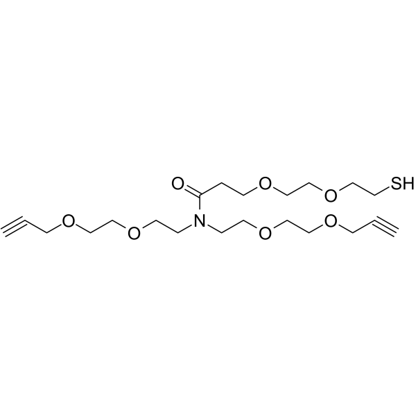 N,N-Bis(PEG2-alkyne)-N-amido-PEG2-thiol