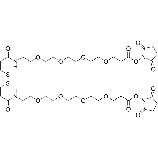 SS-bis-amino-PEG4-NHS ester Chemical Structure SS-bis-amino-PEG4-NHS ester